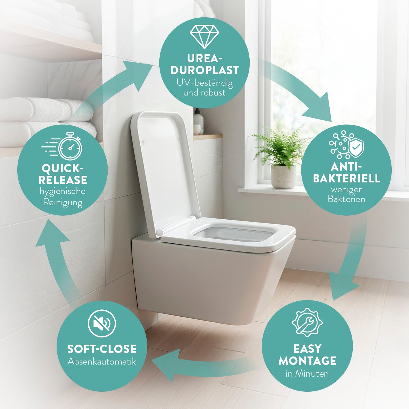 WC-Sitz - E-Form - Weiß
