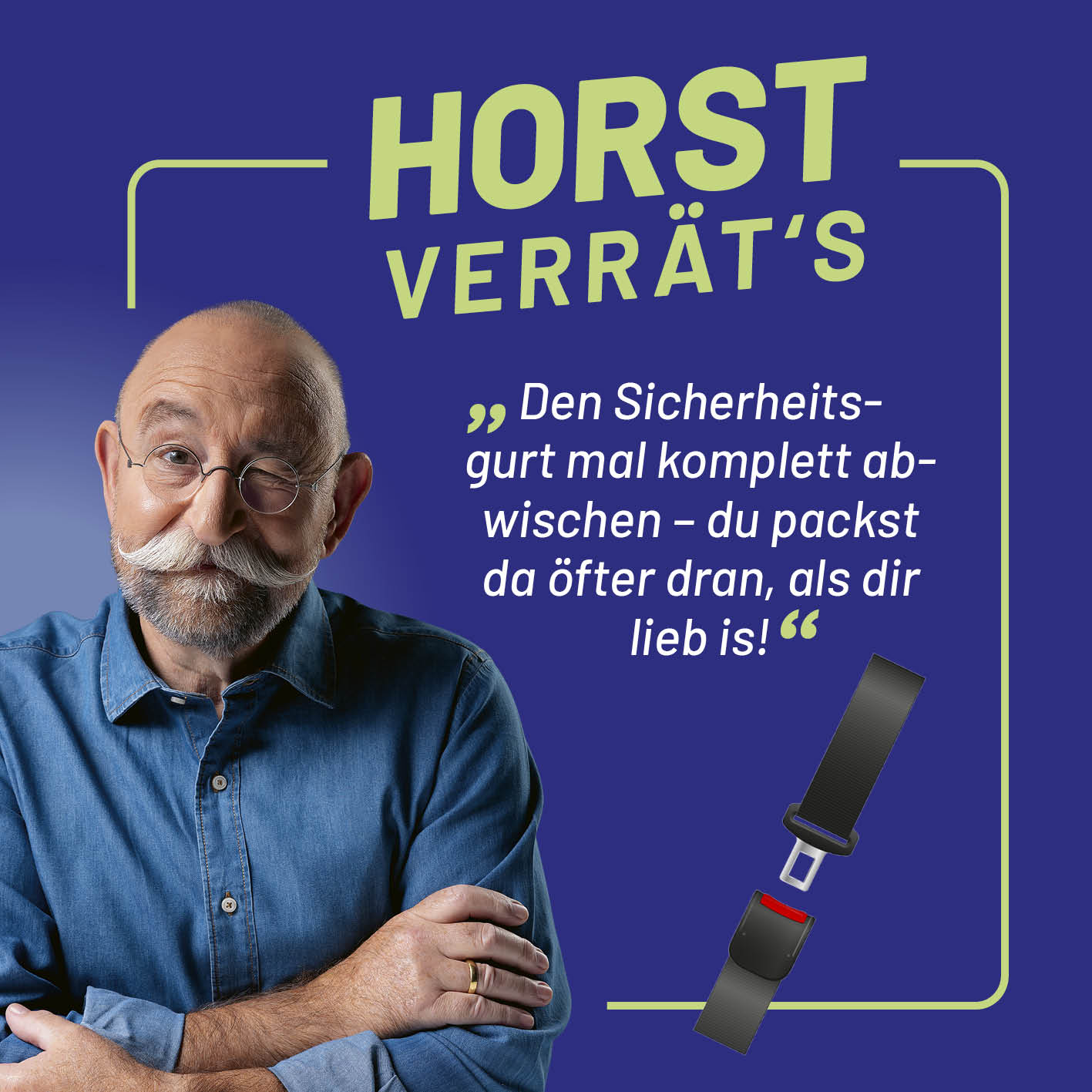 Auto-Innenraumreiniger Bild 6 mit Horst Lichter Tipp zum gründlichen Reinigen des Sicherheitsgurts im Auto Innenraum.