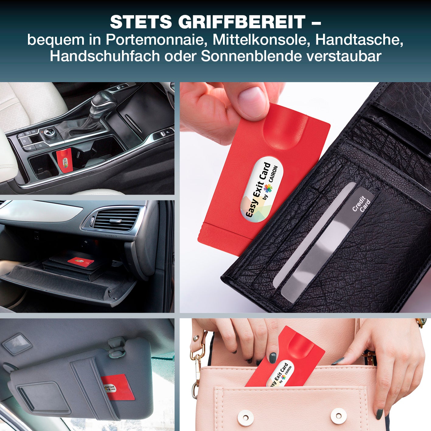 Notfall-Rettungswerkzeug im Kartenformat mit Gurtschneider