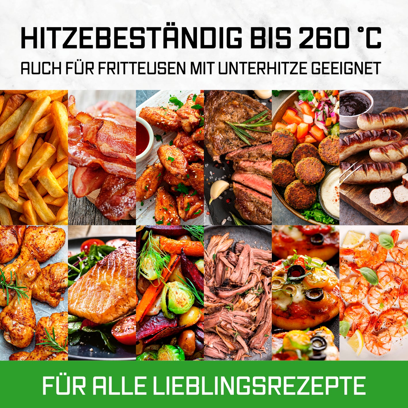 Dauerbackfolien-Set für Heißluftfritteusen – rund (25,5 cm) hitzebeständig bis 260°C für vielseitiges Kochen und Backen.
