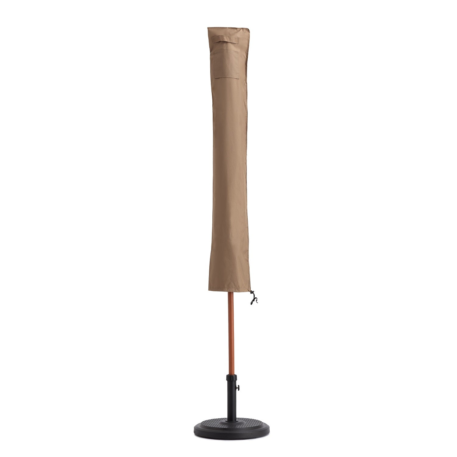 Abdeckung für Sonnenschirm - 136 x 23,5/25 cm beige, wasserdichte Schutzhaube aus robustem Oxford 600D Gewebe für Gartenschirme.
