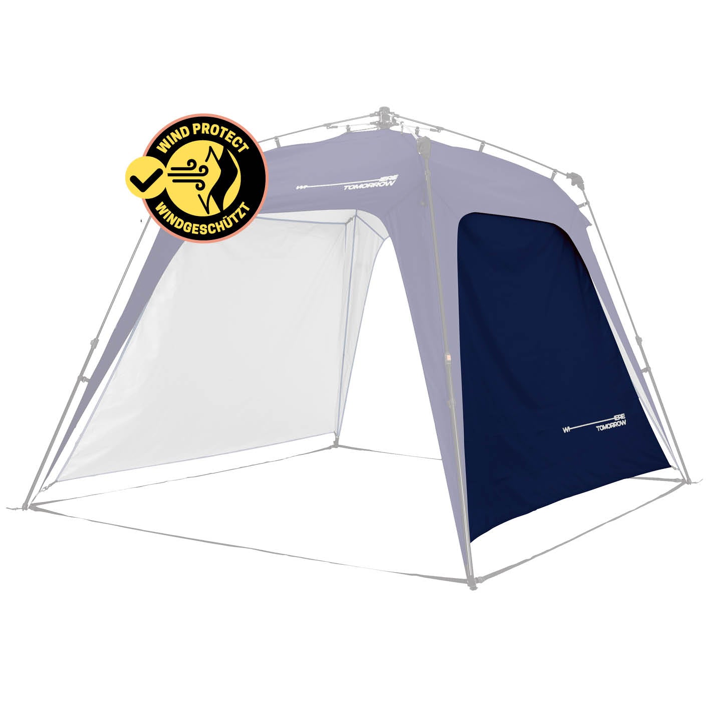 Pop Up Pavillon Gartenzelt - Seitenwand - Navy aus robustem 190T Polyester schützt vor Wind und Wetter im Gartenzelt.