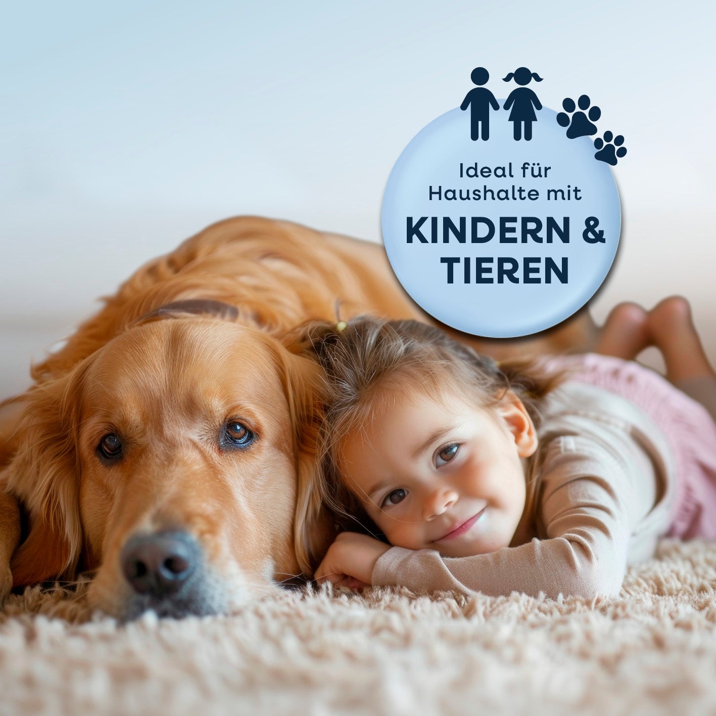 Polster- & Teppichreiniger Kompakt Pro - 450 W ideal für Haushalte mit Kindern und Tieren zur effektiven Fleckenentfernung.