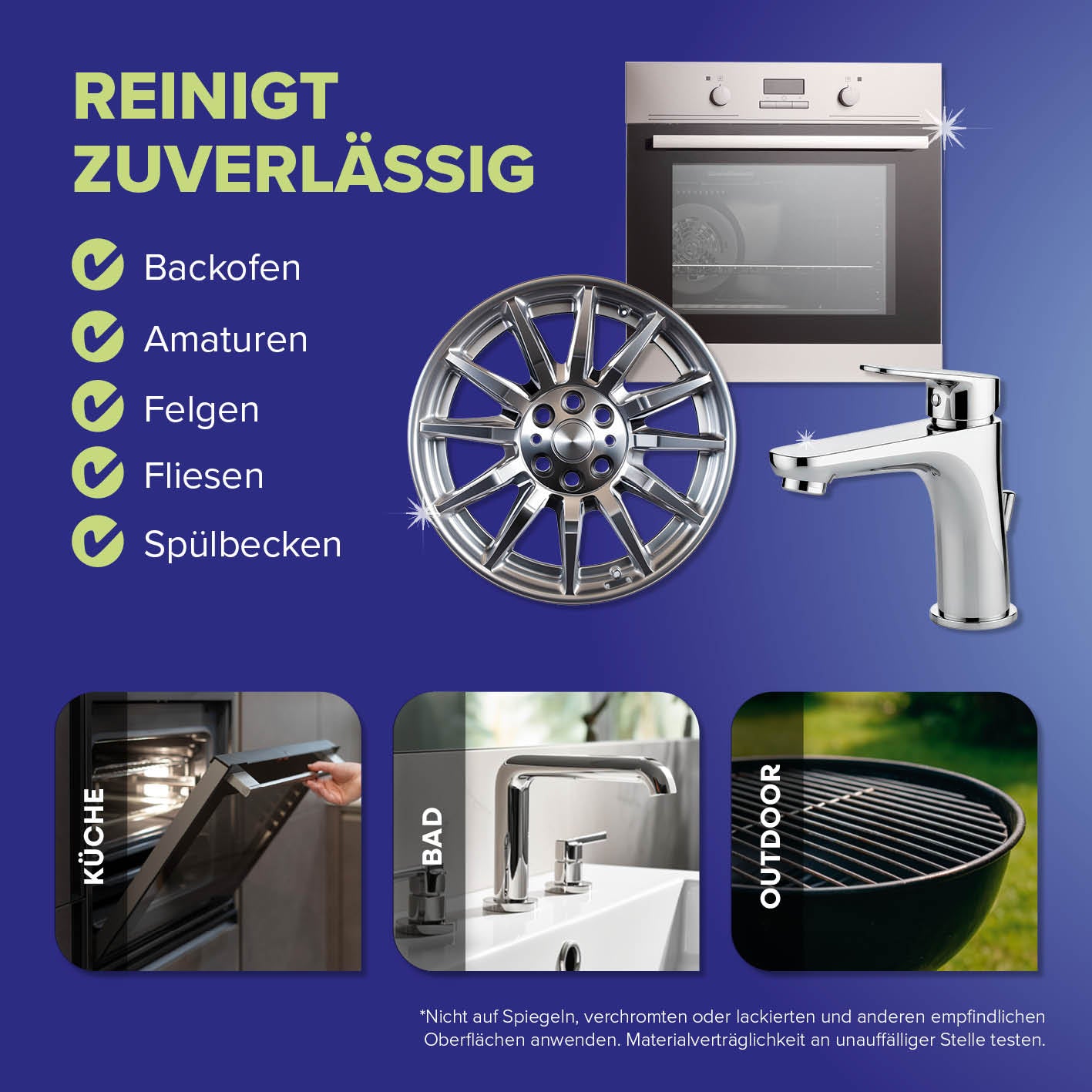 Putzstein - 2er-Set (2x 500 g) zur gründlichen Reinigung von Backofen, Armaturen, Felgen, Fliesen und Spülbecken in Küche, Bad und Outdoor-Bereich.