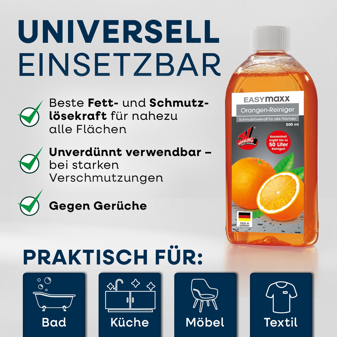 Orangenreiniger - 4 x 500 ml Konzentrat inkl. Sprühflasche