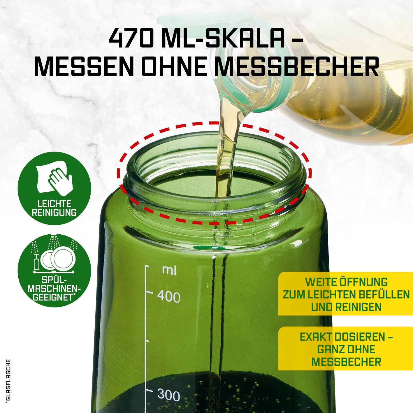 2-in-1 Ölsprüher & -spender - 2er-Set - 2 x 470 ml