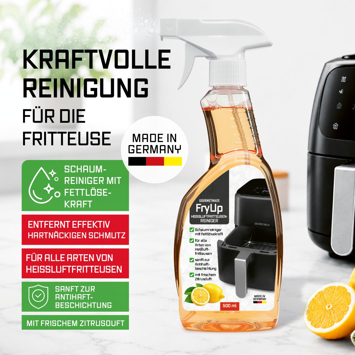 FryUp Heißluftfritteusen-Reiniger - 500 ml