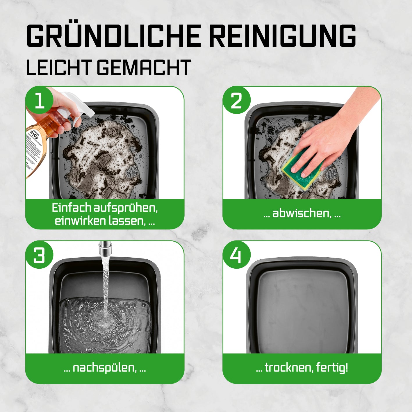 FryUp Heißluftfritteusen-Reiniger - 500 ml