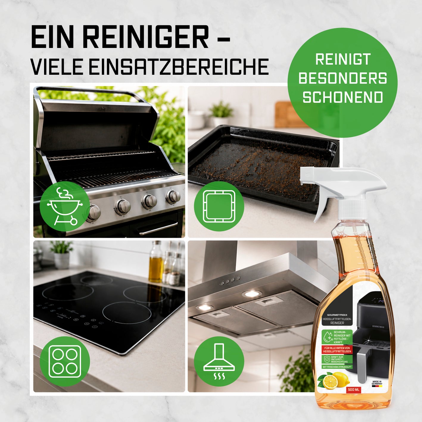 FryUp Heißluftfritteusen-Reiniger - 500 ml