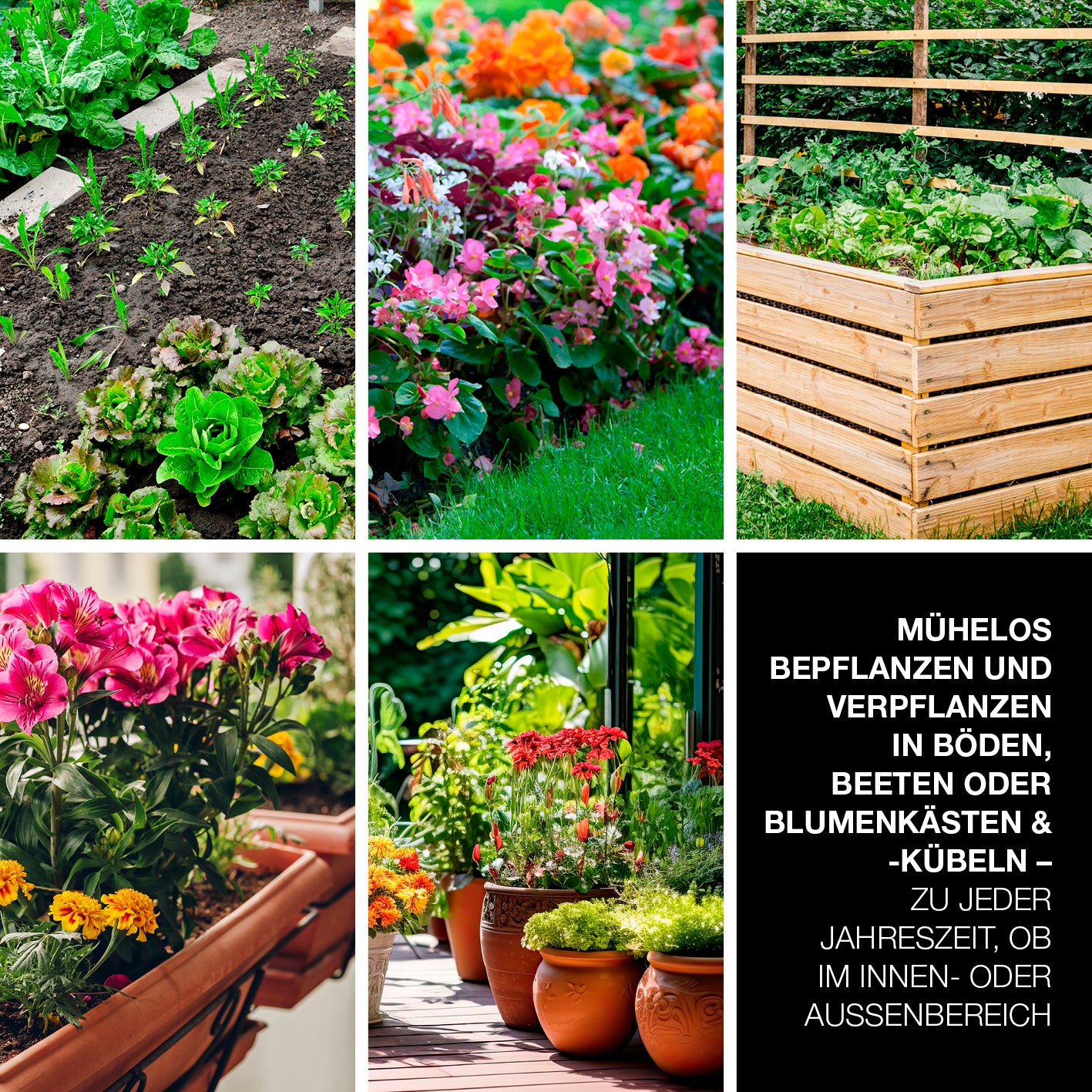 Gartenwerkzeug-Set mit Wurzelsägefunktion - 3-tlg.