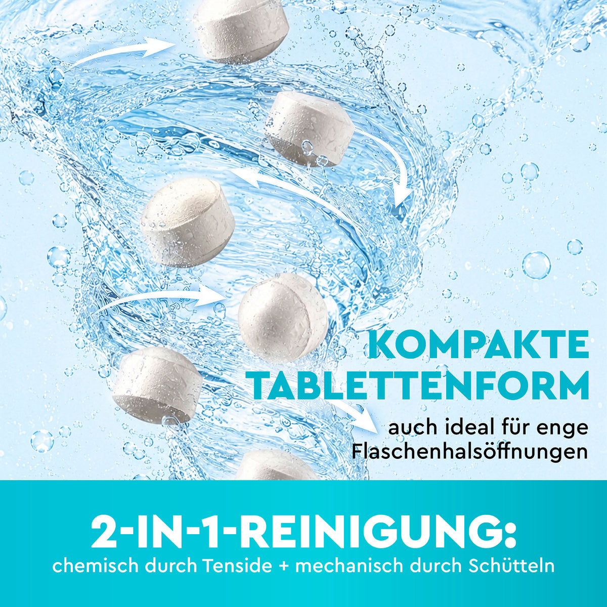 Reinigungstabletten mit sauberDROPZ-Effekt - 180 Tabs