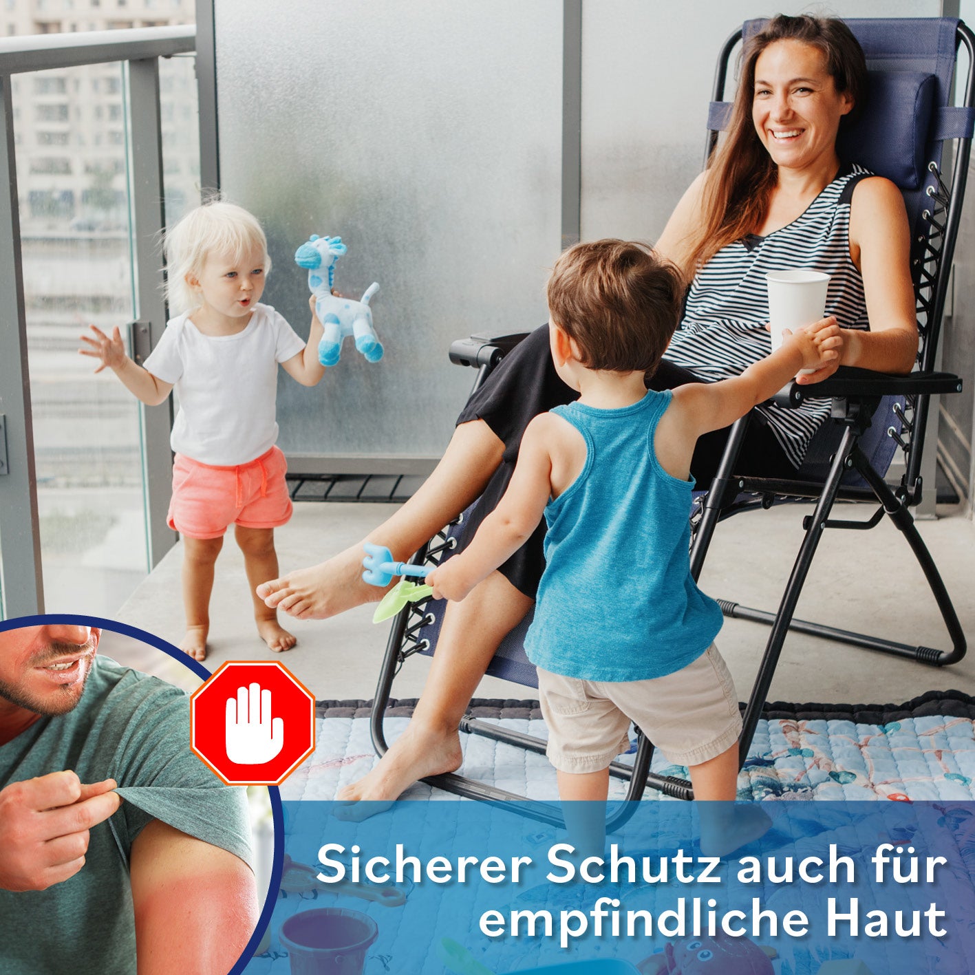 EASYmaxx Sonnenschirm - halbrund, terrakottafarben, platzsparend, UV-Schutz 40+, ideal für kleine Balkone und Terrassen.