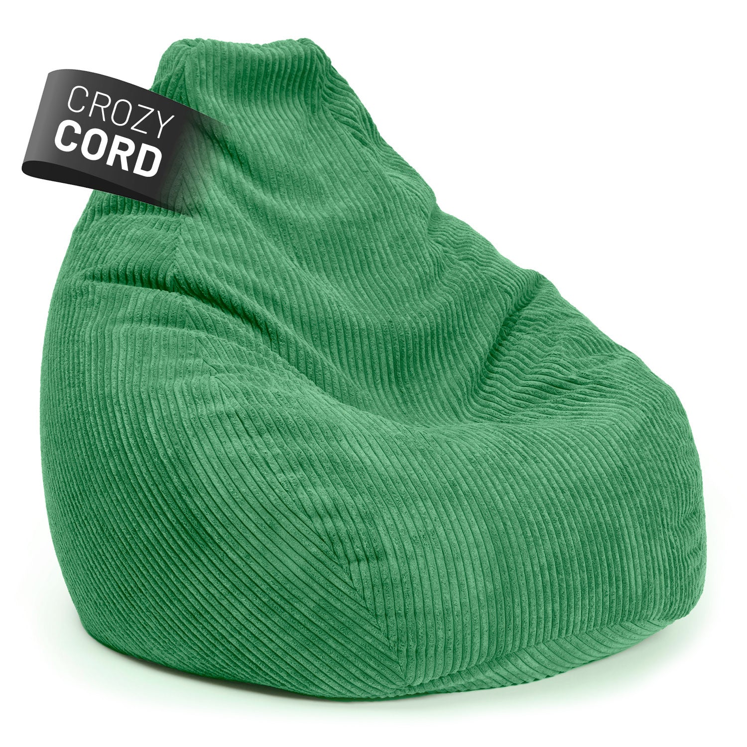 Sitzsack GIANT aus der Cord-Reihe - Dunkelgrün, 400 L, weicher Cordbezug, robust, pflegeleicht und stylisch fürs moderne Zuhause.
