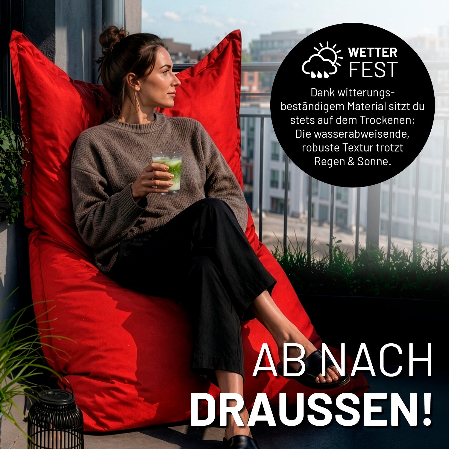 Sitzsack Classic XXL (380 L) - indoor & outdoor - Rot