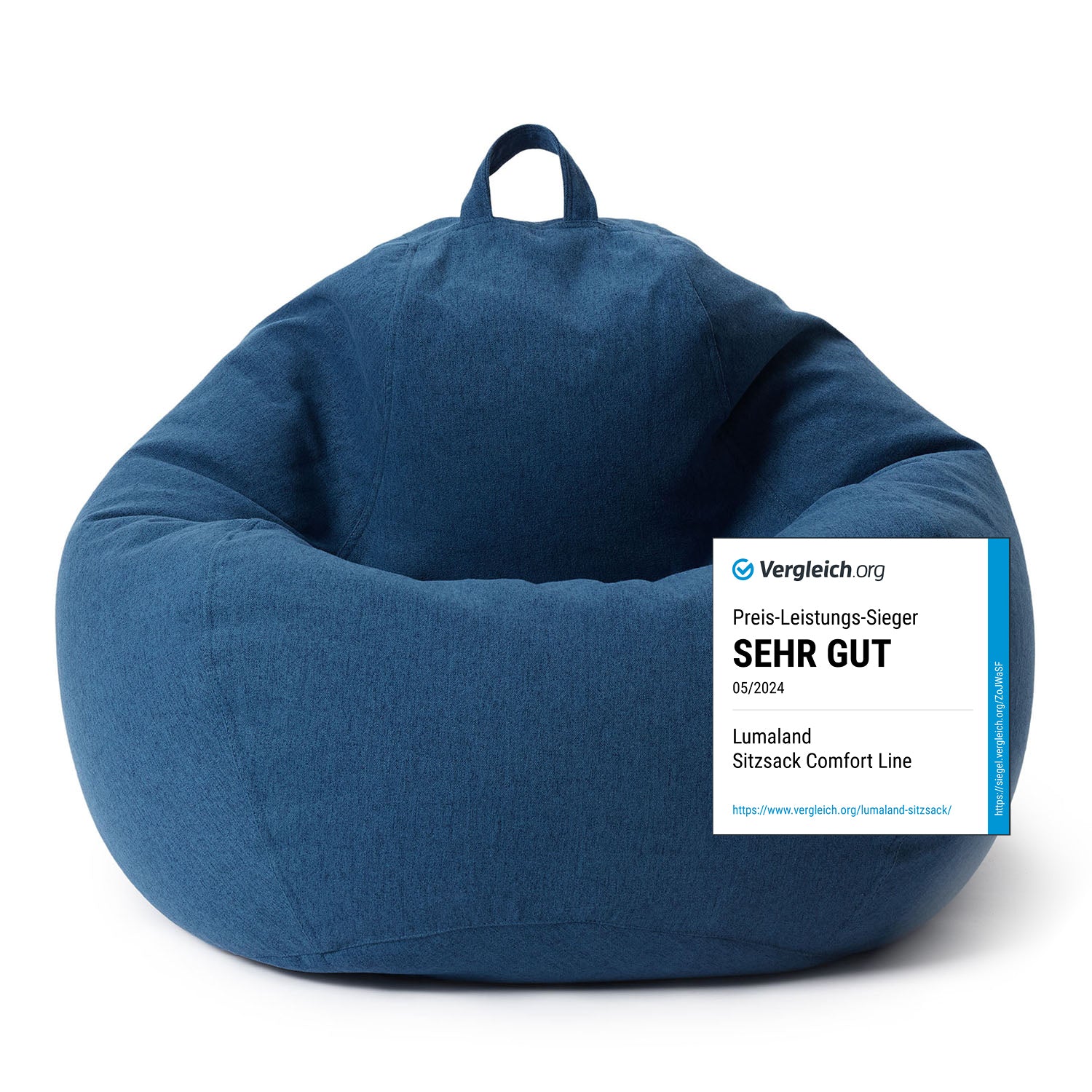 Comfort Line Sitzsack XXL (315 L) - indoor - Dunkelblau mit weichem Material und ergonomischem Design für Komfort im modernen Zuhause.