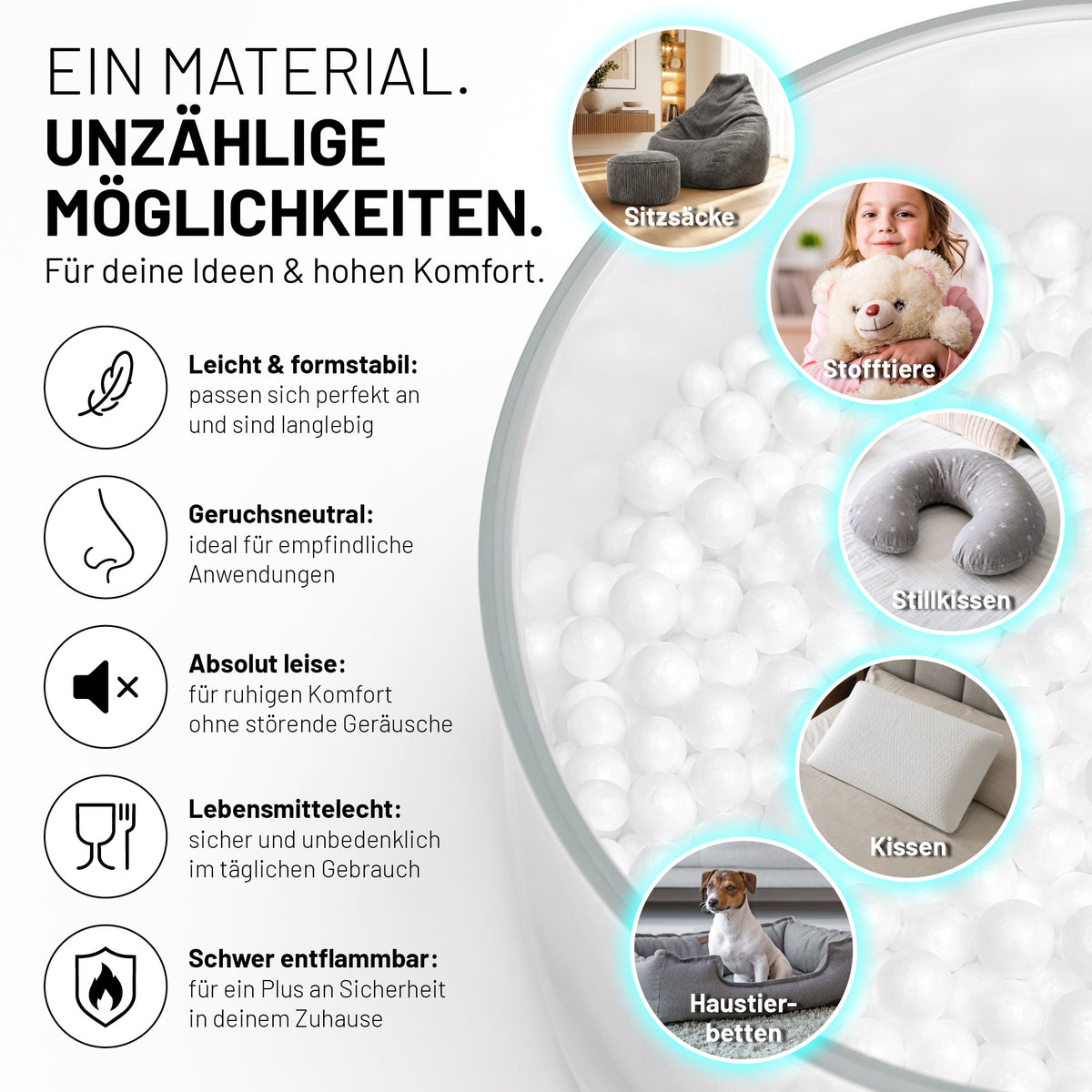 EPS Perlen (430 L) - Sitzsack Füllung - Nachfüllpack