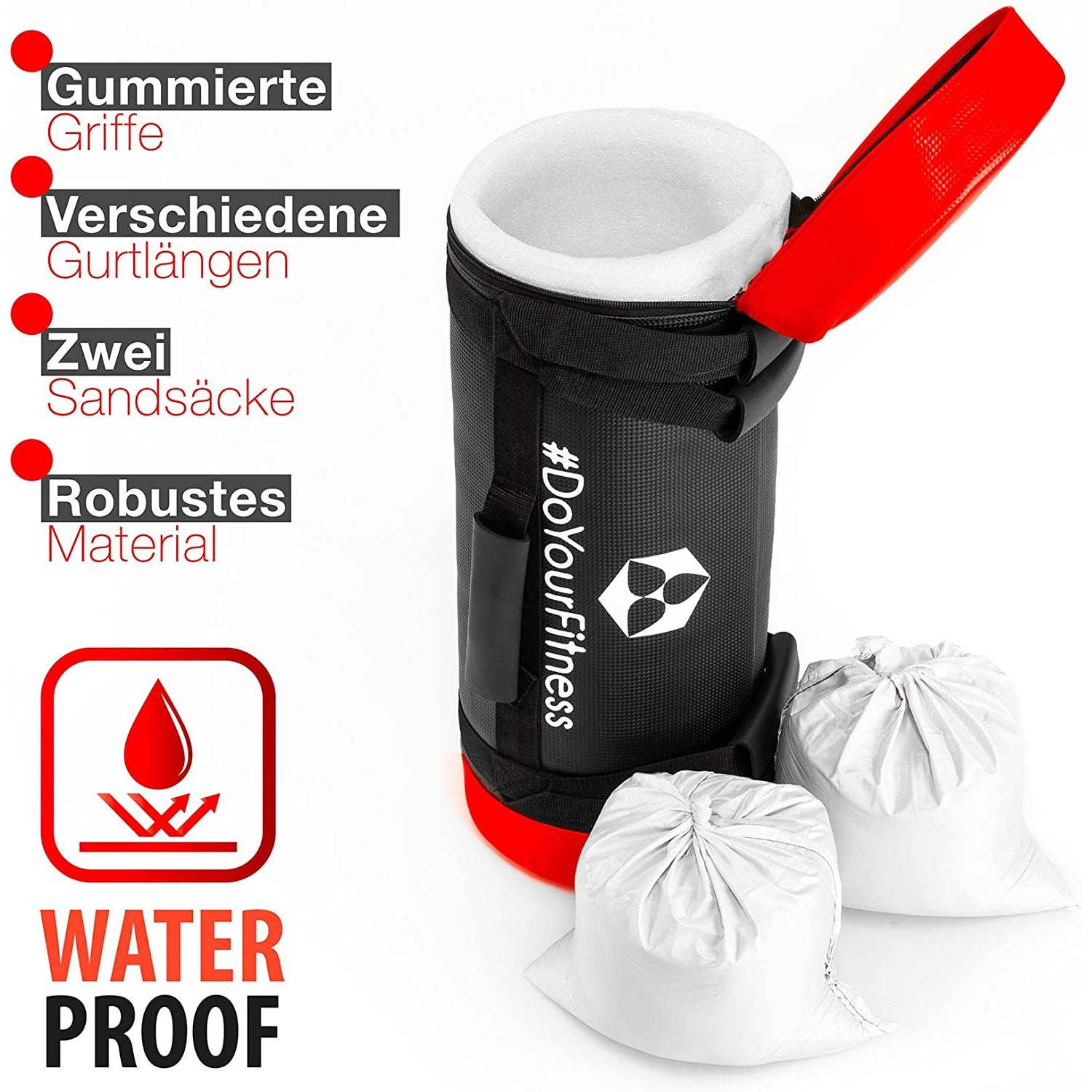 Corebag Sandsack Carolous - Fitness Power Bag - 15 kg mit robustem Nylon, gummierten Griffen und wasserdichtem Material für intensives Training.
