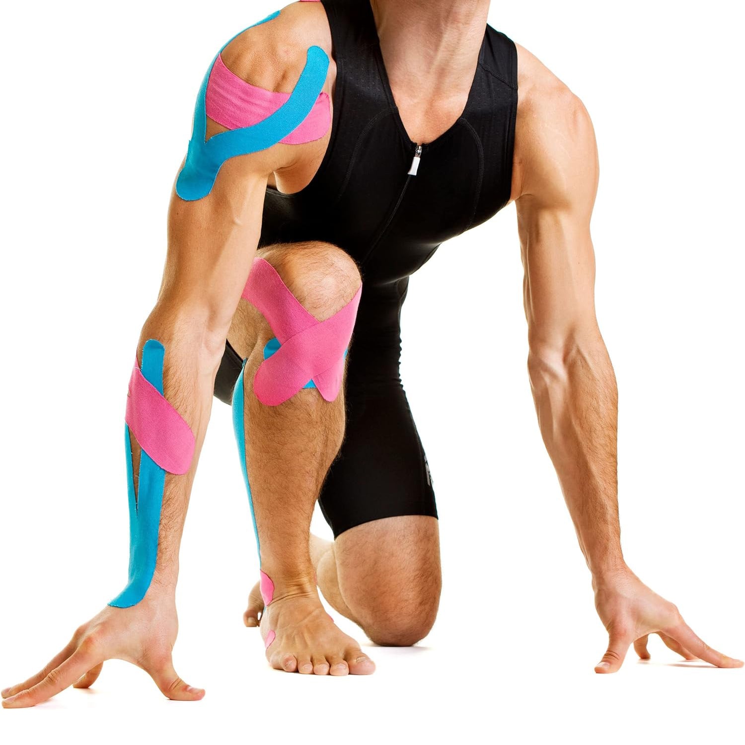 Kinesiologisches Tape - 7,5 cm x 5 m - Weiß, hautfreundlich, elastisch und atmungsaktiv, ideal für Sport und Therapie.