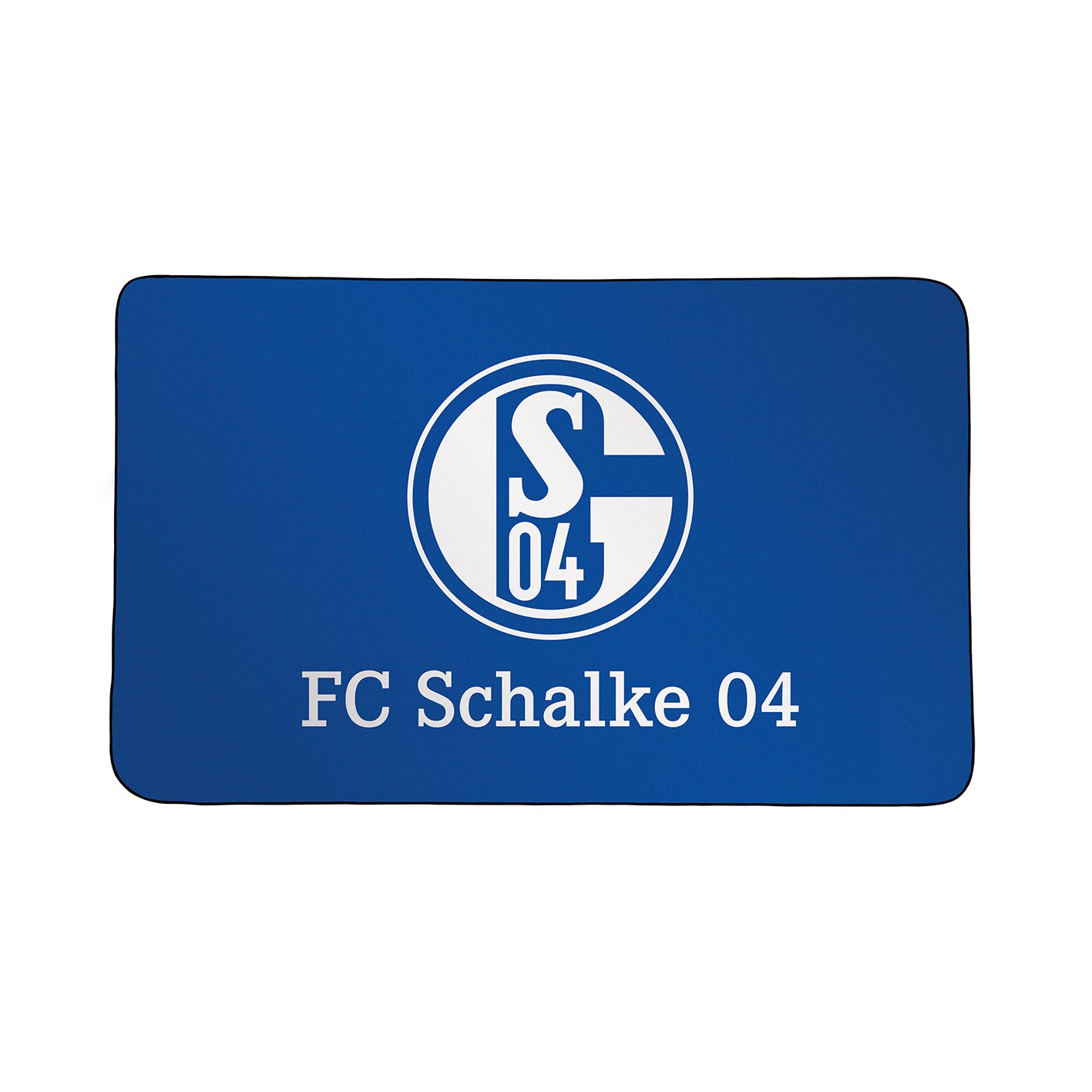 Sporthandtuch Deluxe - 80x130 cm - weiß/blau mit FC Schalke 04 Logo, saugfähig, reißfest, schnelltrocknend, ideal fürs Schwimmbad und Fitnessstudio.