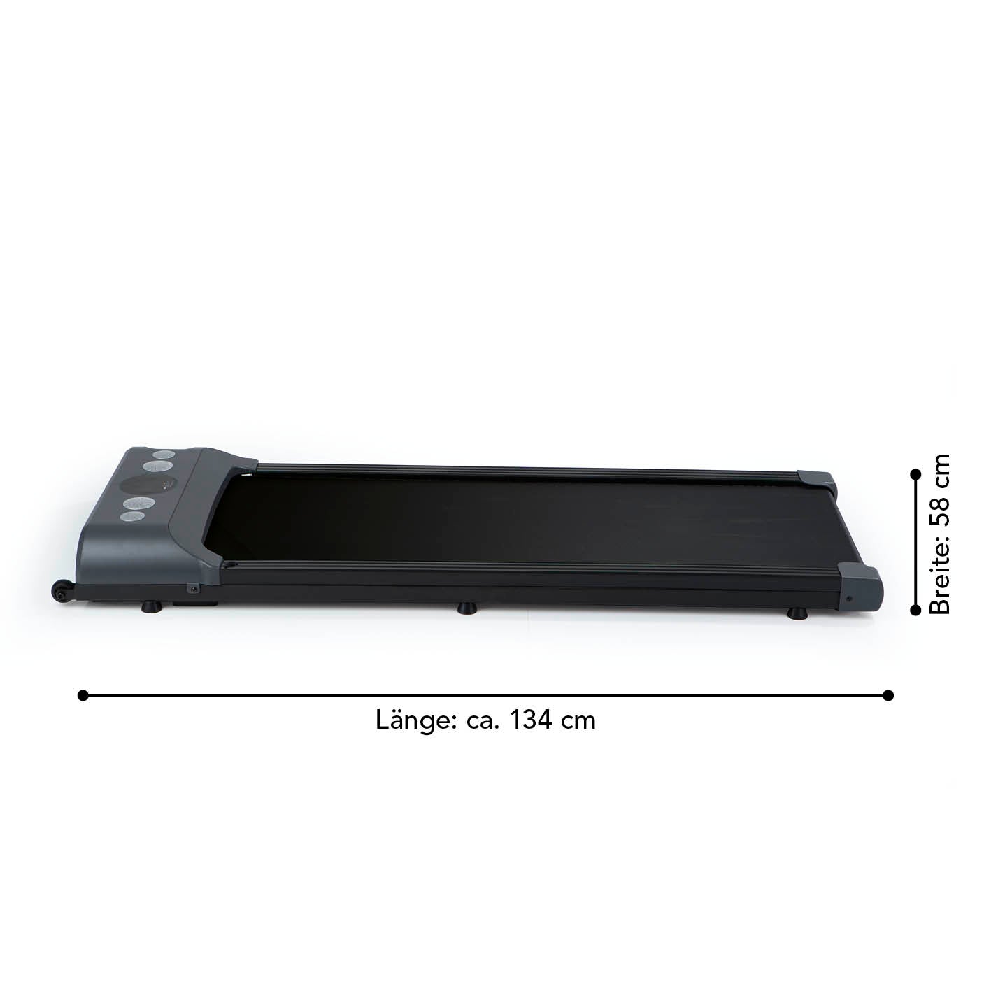 Laufband - 1-6km/h - Maximale Belastbarkeit von 100 kg, elektrisch, kompakt mit Display für Zeit, Entfernung, Geschwindigkeit und Kalorien.