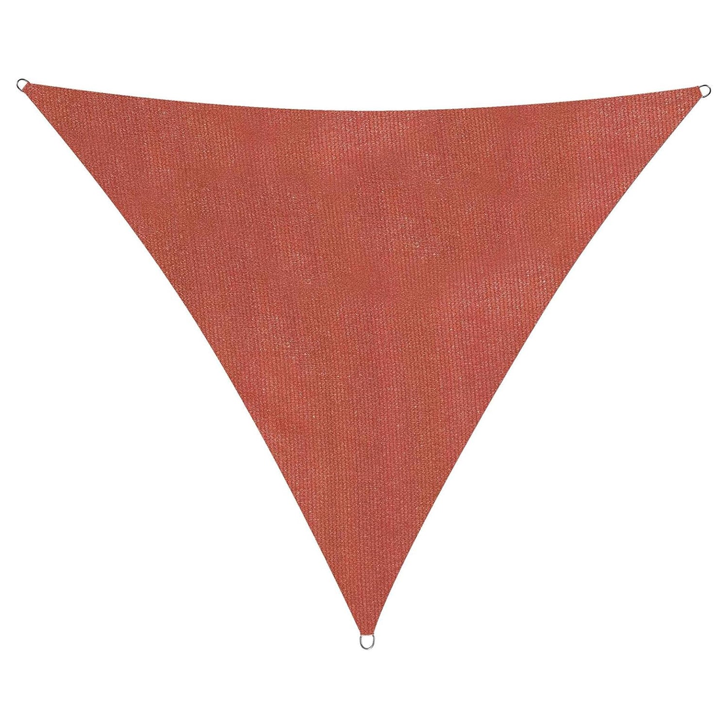 Sonnensegel 100% HDPE - Dreieck 3 x 3 Meter - Terracotta, wetterfest, UV-beständig, luftdurchlässig, ideal für Terrasse und Garten.