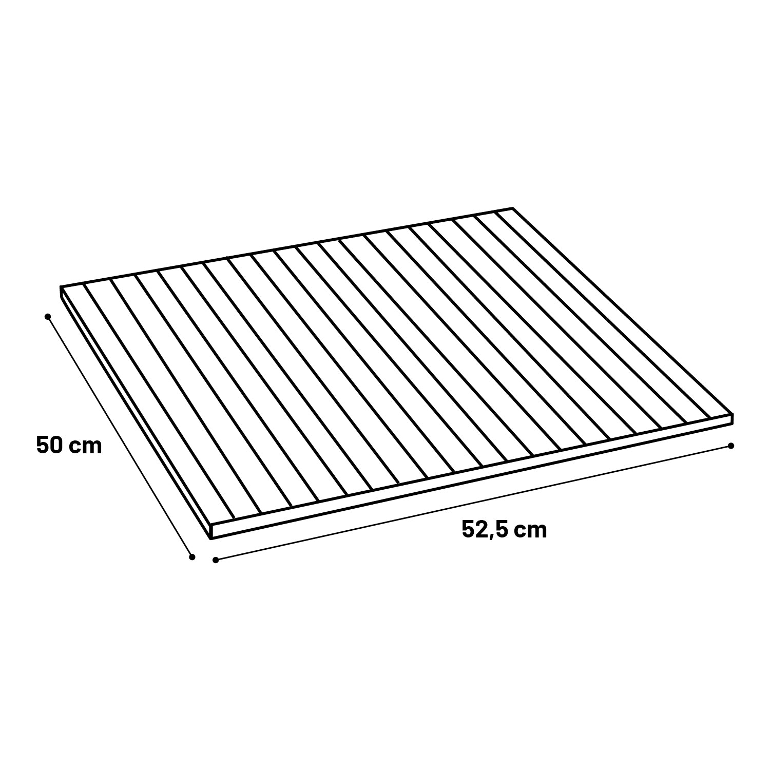 Bambusauflage für Modular-Hocker 54 x 50 x 1 cm, stabile, pflegeleichte Ablage mit rutschfester Unterseite für LUMALAND Hocker.