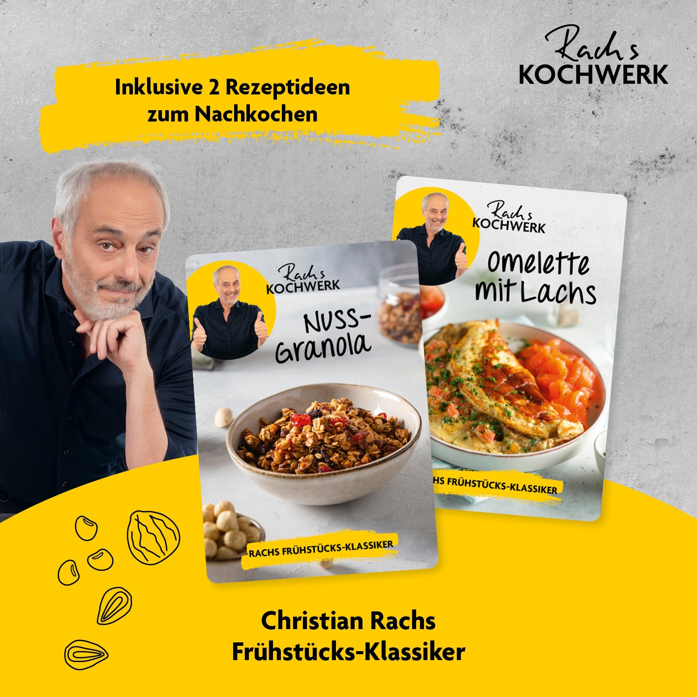 Backpapierschalen für Heißluftfritteusen 2er-Set mit 2 Rezeptideen von Christian Rach für sauberes, fettfreies Frittieren bis 230 Grad.
