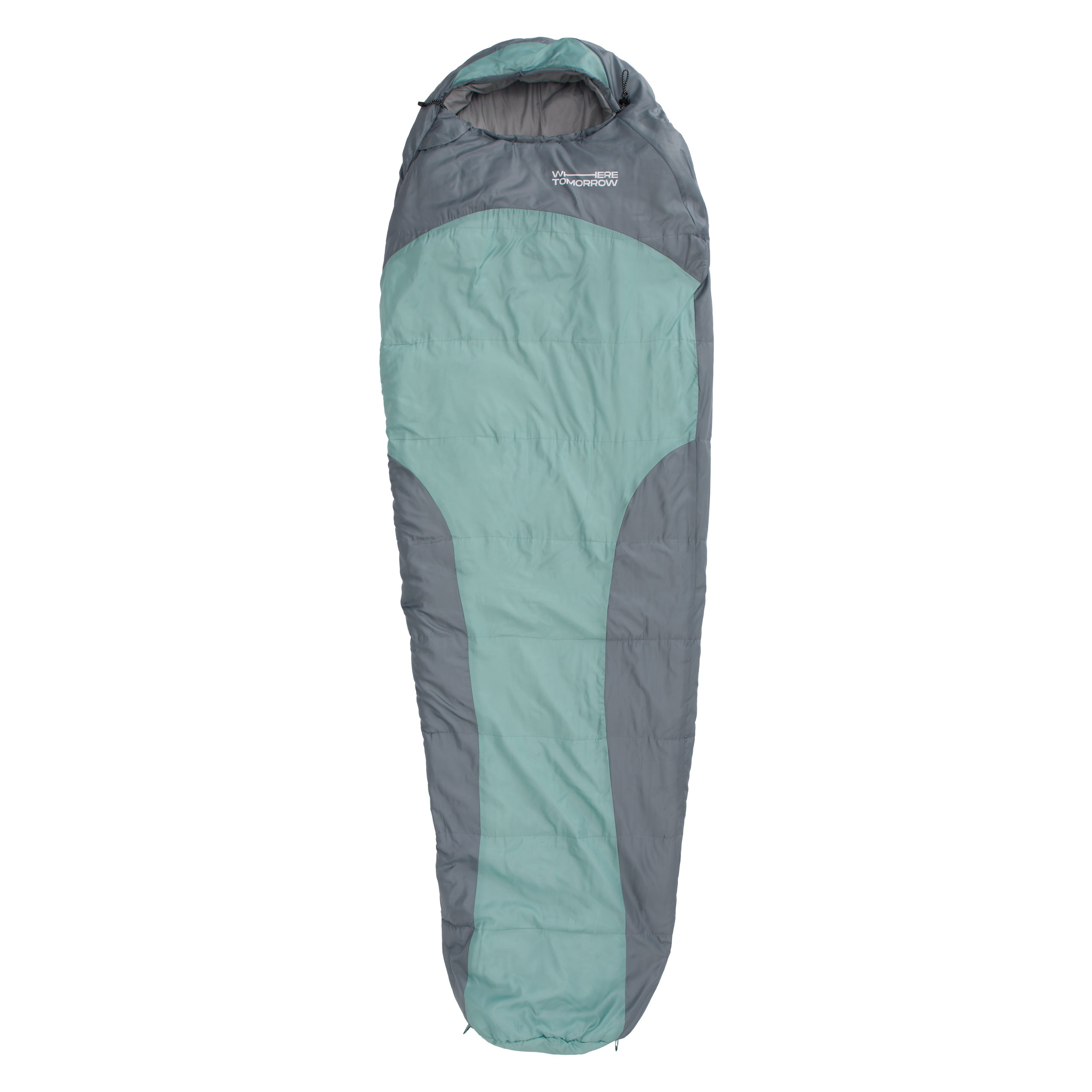 Camping Schlafsack Classic - Mumienschlafsack hellblau mit wasserabweisendem Material und praktischer Tasche, ideal für Outdoor und Camping.