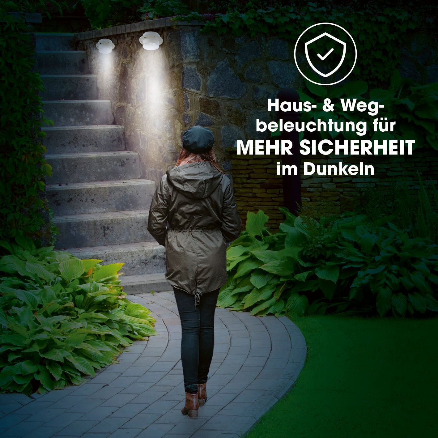 Dachrinnen-Leuchten - 3er-Set mit Solar, Tageslichtsensor, für Haus- und Wegbeleuchtung, mehr Sicherheit im Dunkeln bis zu 8 Stunden Leuchtdauer.