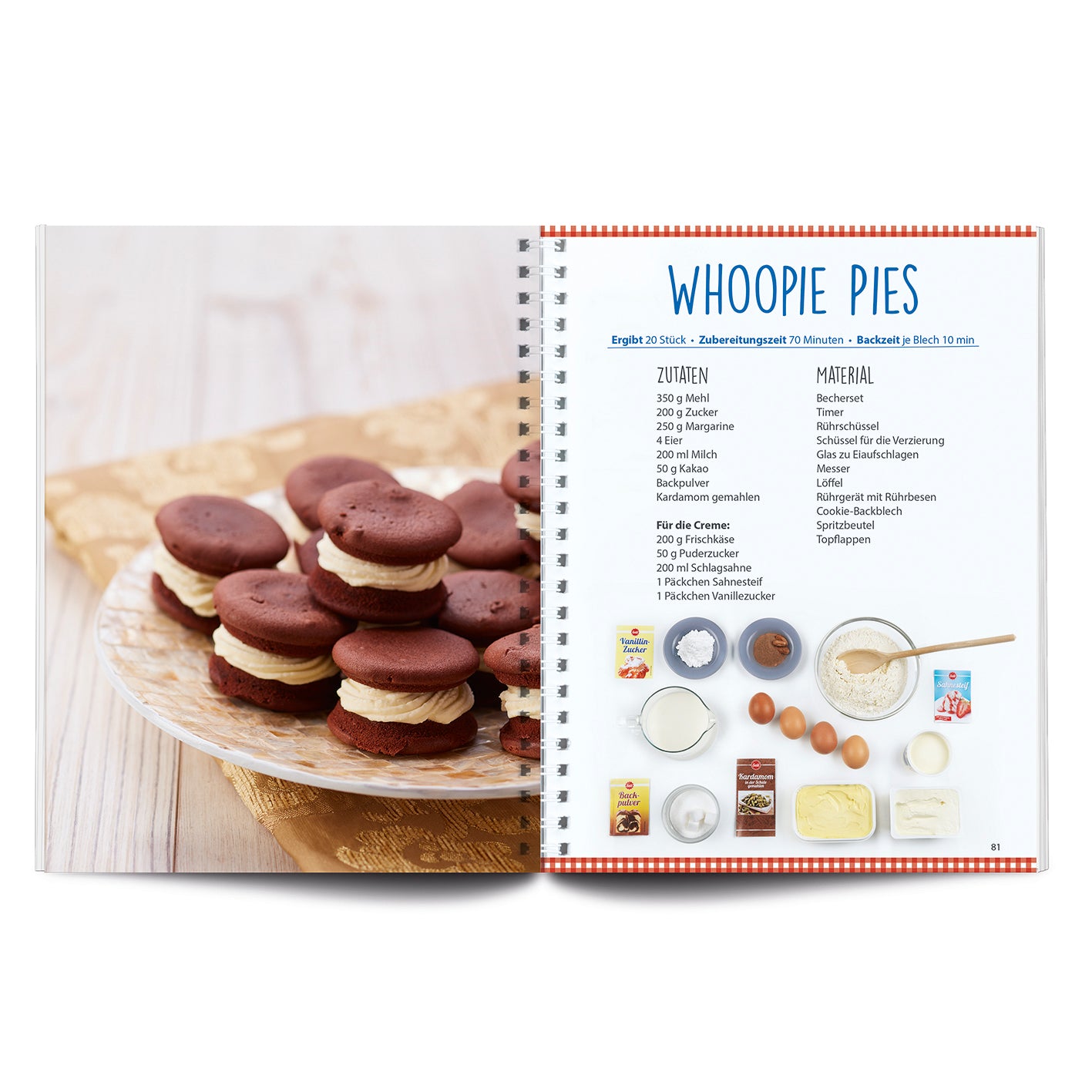 Rezeptbuch (Ergänzungsexemplar ohne Messbecher) Band 3 - Plätzchen, Kekse, Cookies & Co. mit kindgerechtem Whoopie Pies Rezept.