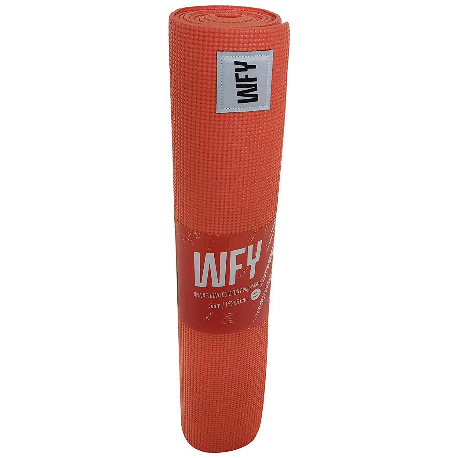 Fitnessmatte Yogamatte "Annapurna Comfort" 183x61 cm, rutschfest, weich, pflegeleicht, ideal für Pilates und Workout, orange.