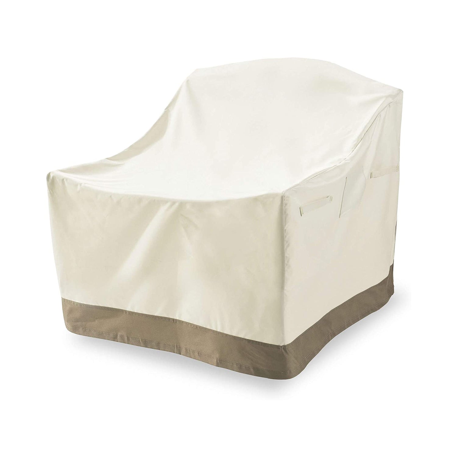 Abdeckung für gestapelte Patio Stühle - 85 x 65 x 80/119 cm - Beige, wasserdichte, UV-beständige Schutzhülle aus 600D Oxford Gewebe.