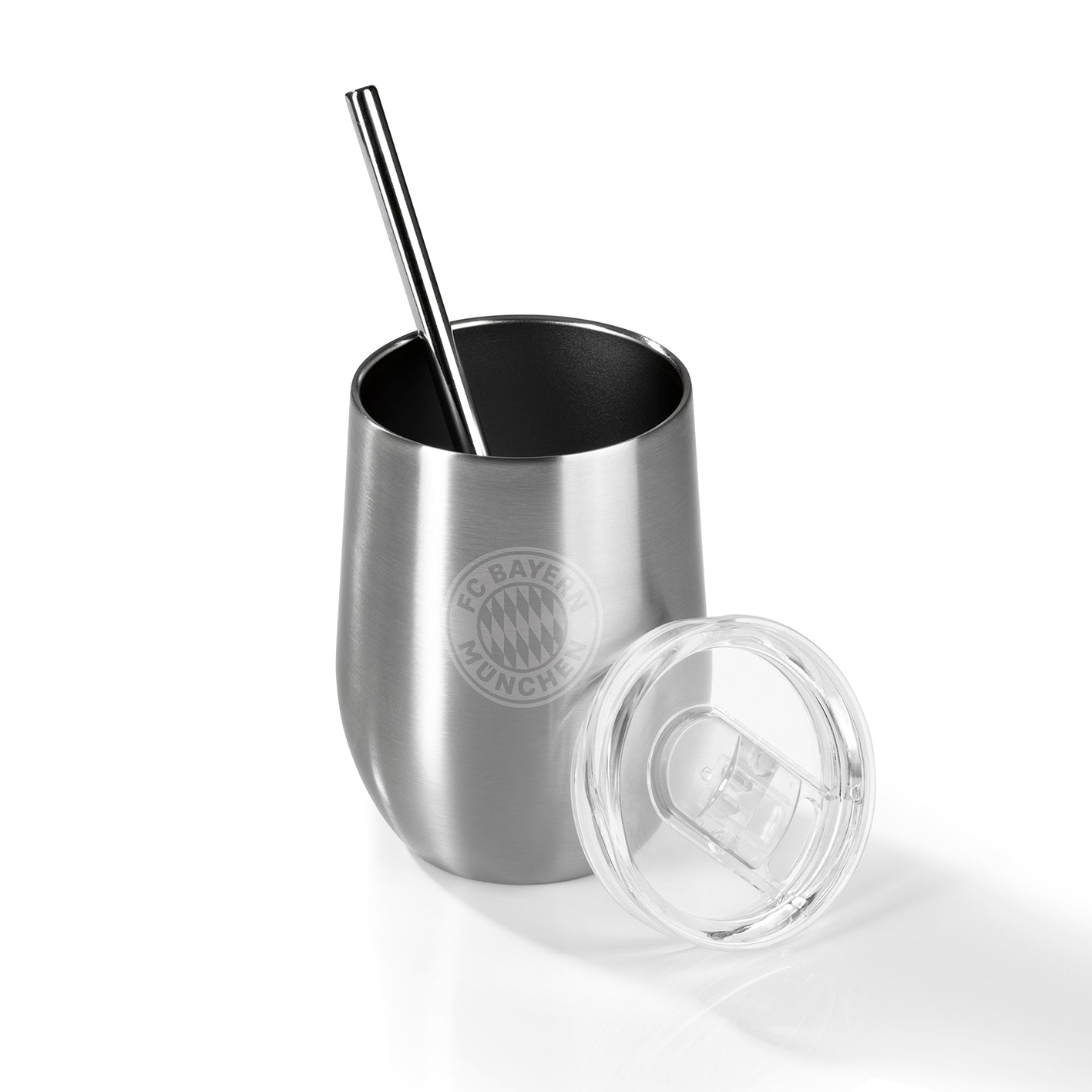 Edelstahl-Getränkebecher inkl. Trinkhalm - 350 ml - 2er-Set, dreifach isoliert zum Warm- oder Kalthalten von Getränken.