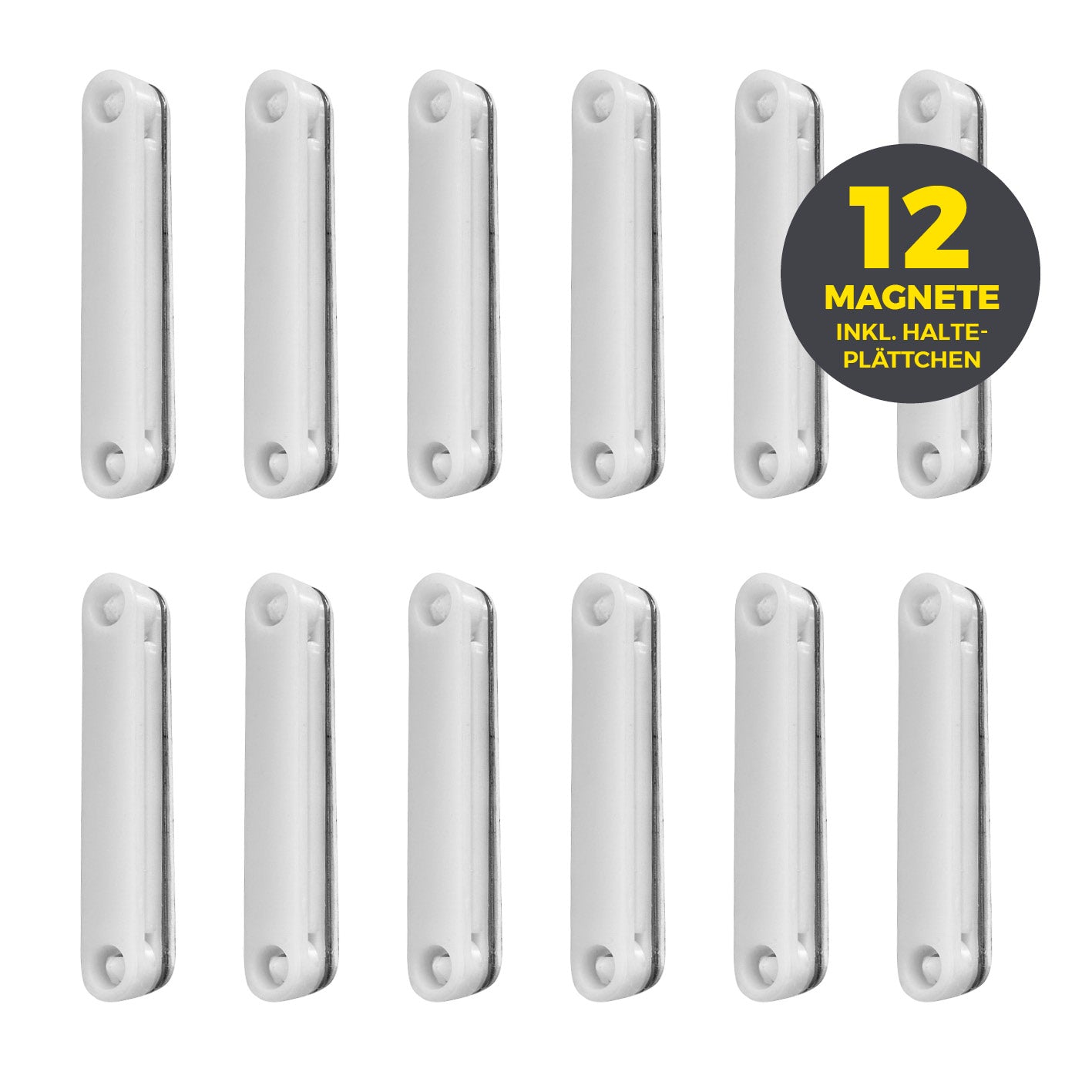 Magnet-Set für EASYmaxx Insect Protect Insektenschutzgitter - 12 starke Magnete mit Halteplättchen für einfache, sichere Montage ohne Bohren.