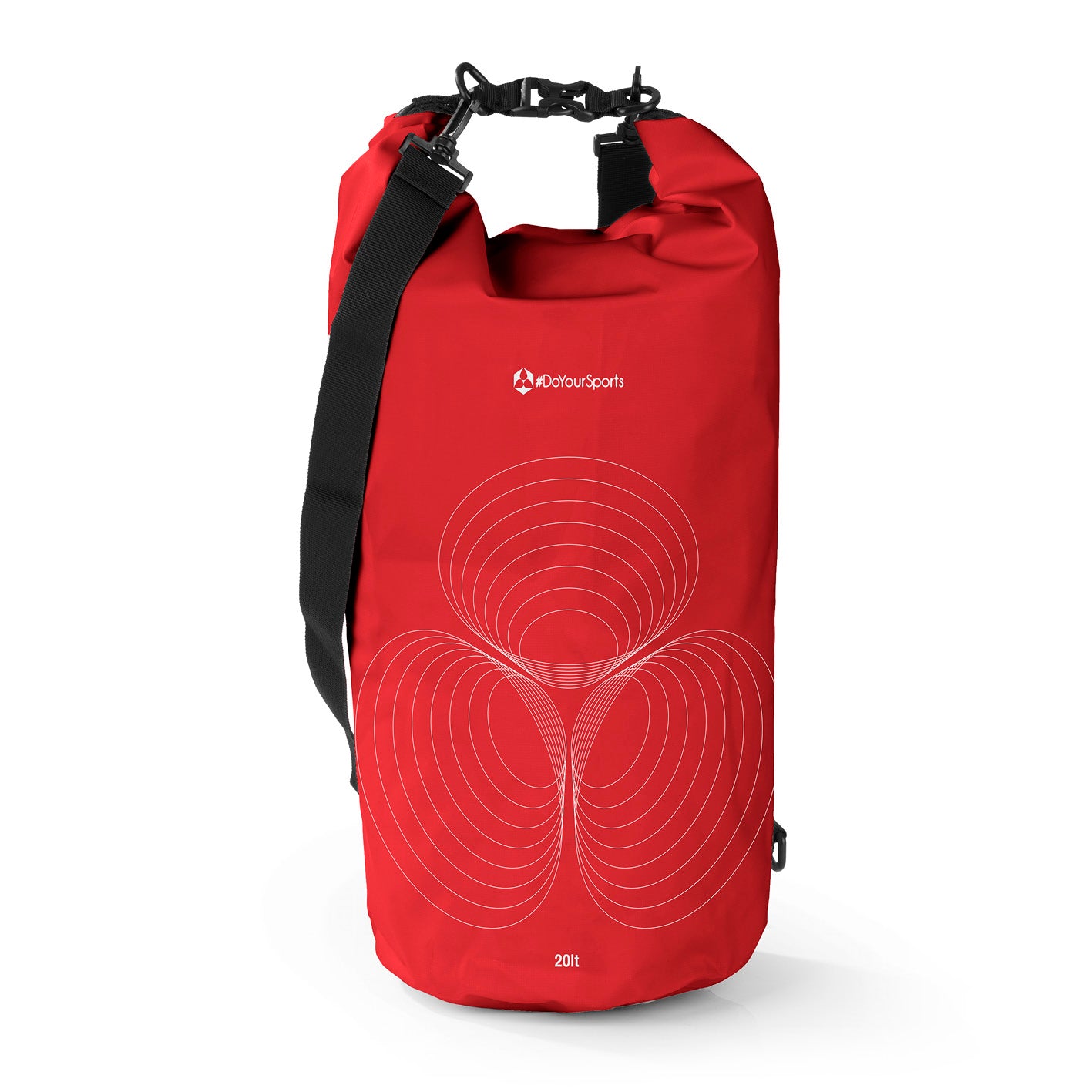 Dry Bag 20L - Rot, wasserfester und robuster Rucksack mit Rolltop-Verschluss und verstellbarem Schultergurt für Outdoor-Abenteuer.