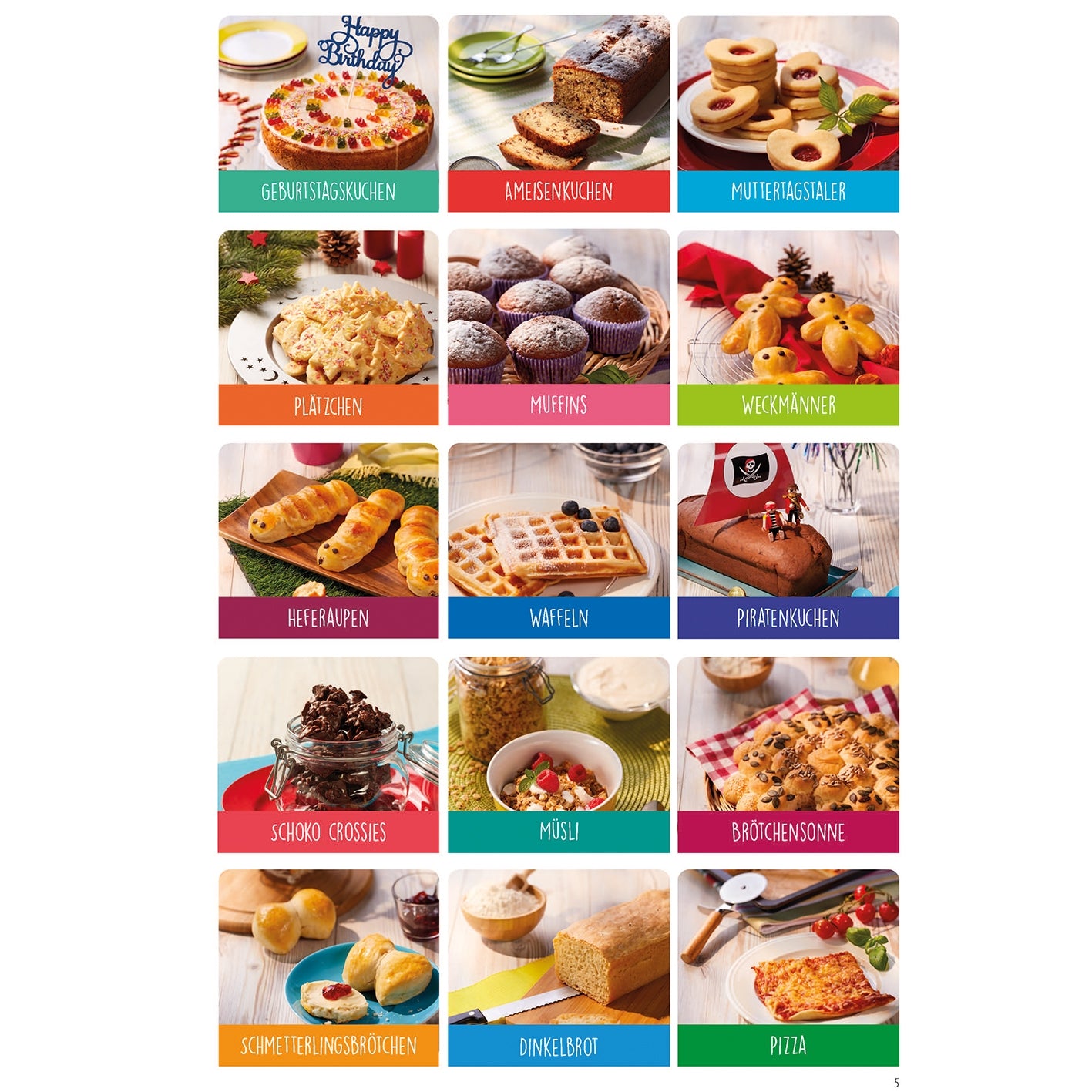 Rezeptbuch (Ergänzungsexemplar ohne Messbecher) - Band 1 mit 15 kinderfreundlichen Backrezepten und Schritt-für-Schritt-Anleitungen.