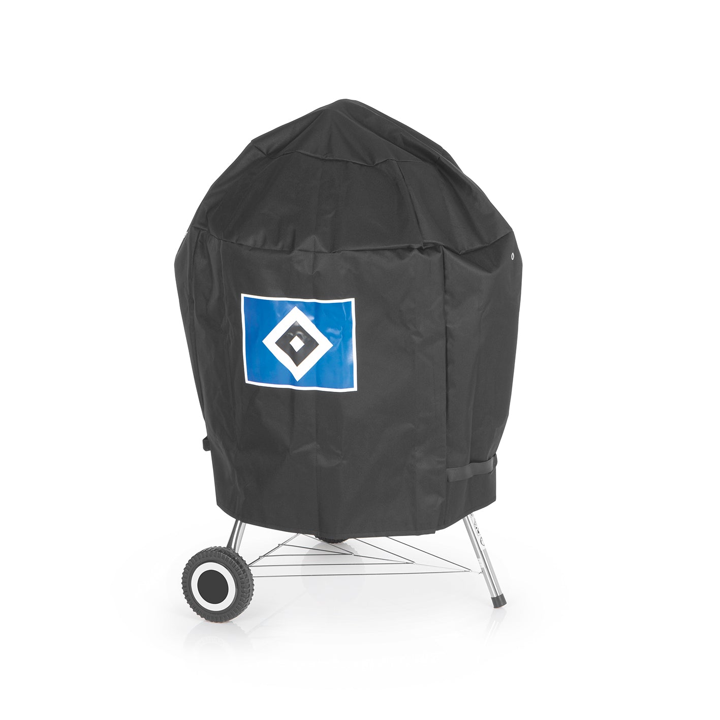 Wetterschutzhaube S - schwarz mit Logo, robust, wasserdicht bis 3000 mm, atmungsaktiv, UV-beständig, kältebeständig bis -20°C aus Polyestergewebe.