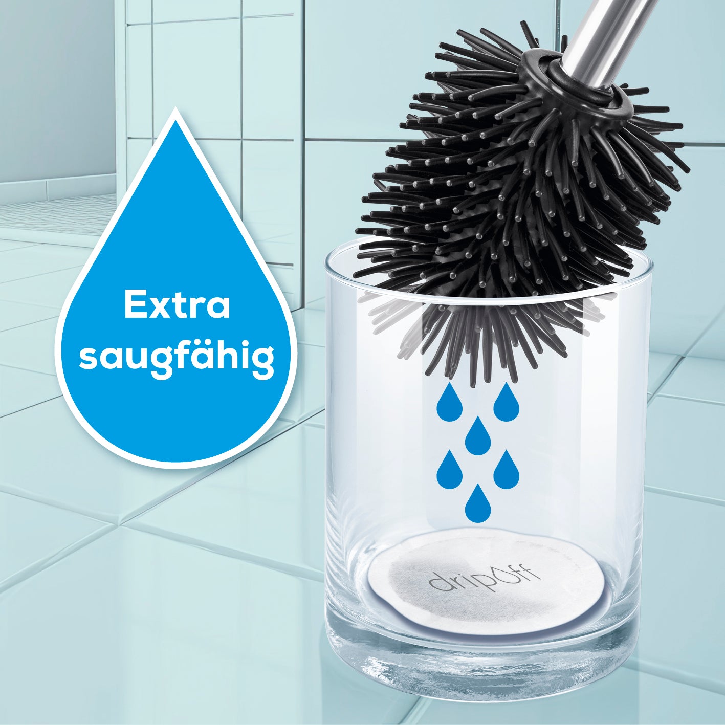 Anti-Nässe-Pad - Einsatz für WC-Bürstenhalter - 30er-Set saugt Tropfwasser auf, verhindert Pfützen und Gerüche im Bürstenhalter.