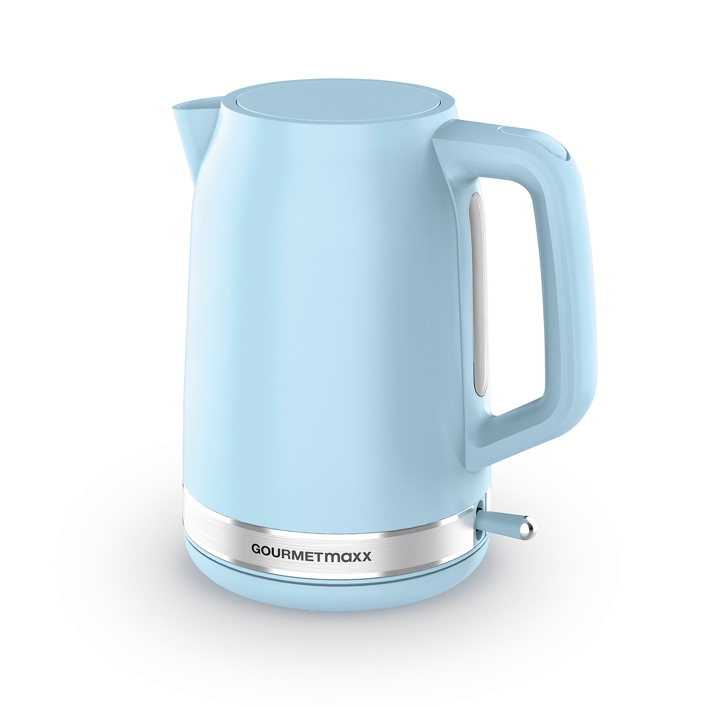 Wasserkocher 1,7l - Blau kabellos mit 360° Basis, Wasserstandsanzeige, Abschaltautomatik und herausnehmbarem Kalkfilter.