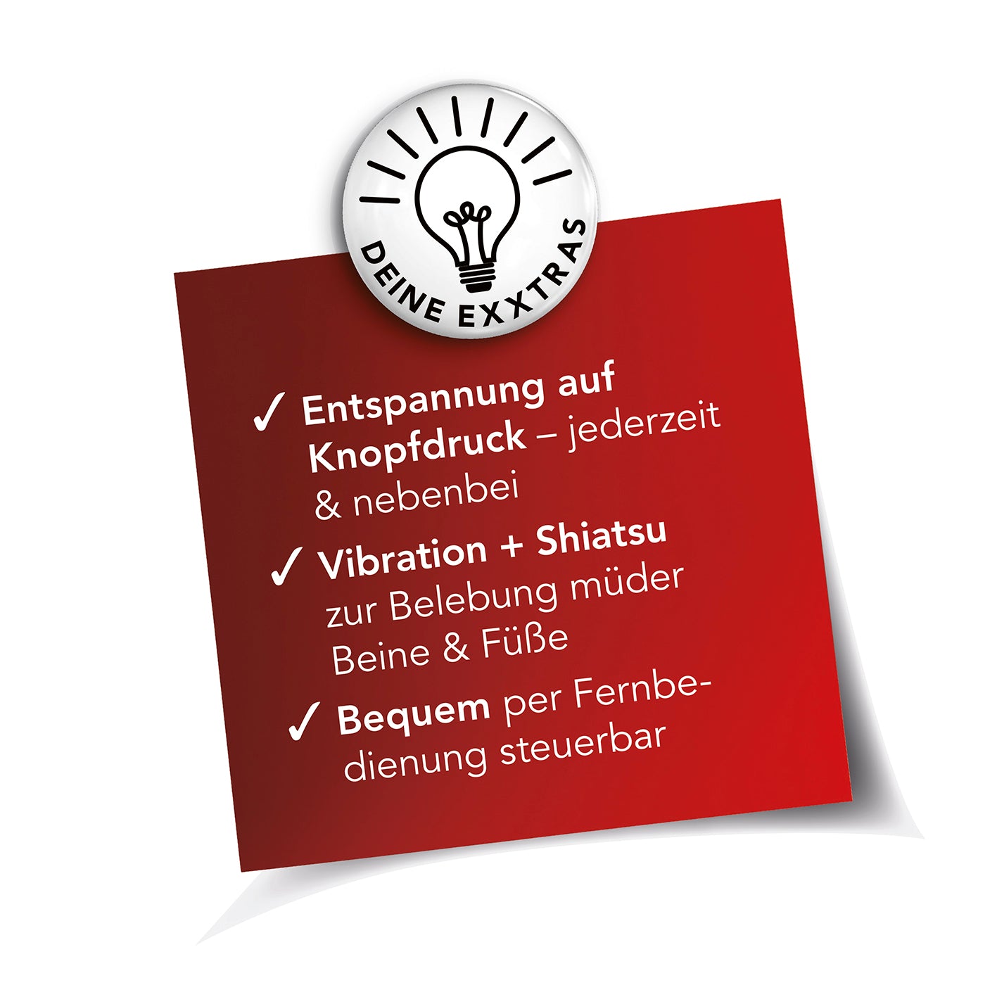 Vibrationsgerät Training & Massage mit Shiatsu, Fernbedienung und Programmen für entspannende Vibration und Fußreflexzonenmassage
