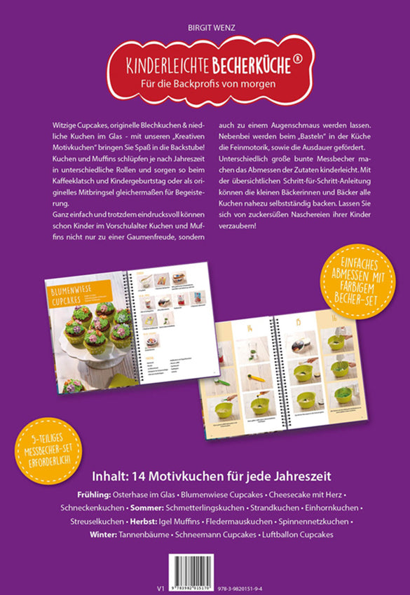 Rezeptbuch (Ergänzungsexemplar ohne Messbecher) - Band 8 - Kreative Motivkuchen mit 14 einfachen Backrezepten für Kinder jeder Jahreszeit.