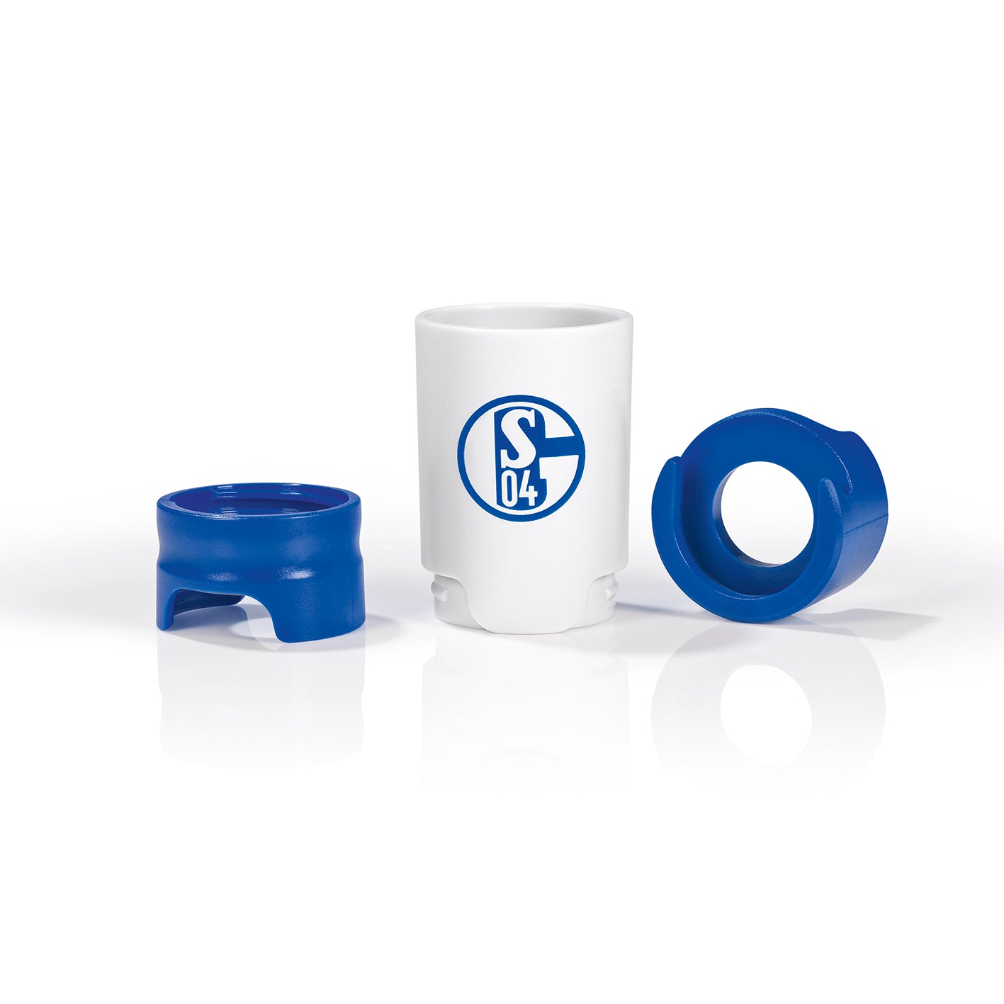 Bier-Aufbereiter im FC Schalke 04-Design 3er-Set, macht Bier mild, schützt vor Insekten, passend für handelsübliche Flaschen.