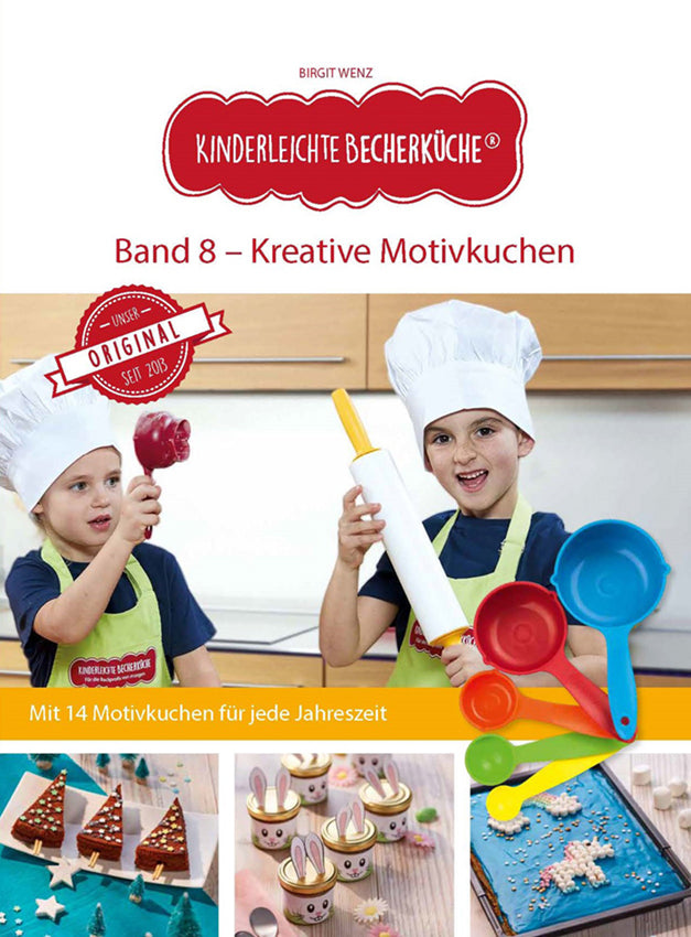 Rezeptbuch Ergänzungsexemplar Band 8 Kreative Motivkuchen mit einfachen Anleitungen und bunten Messbechern für Kinder ab 3 Jahren