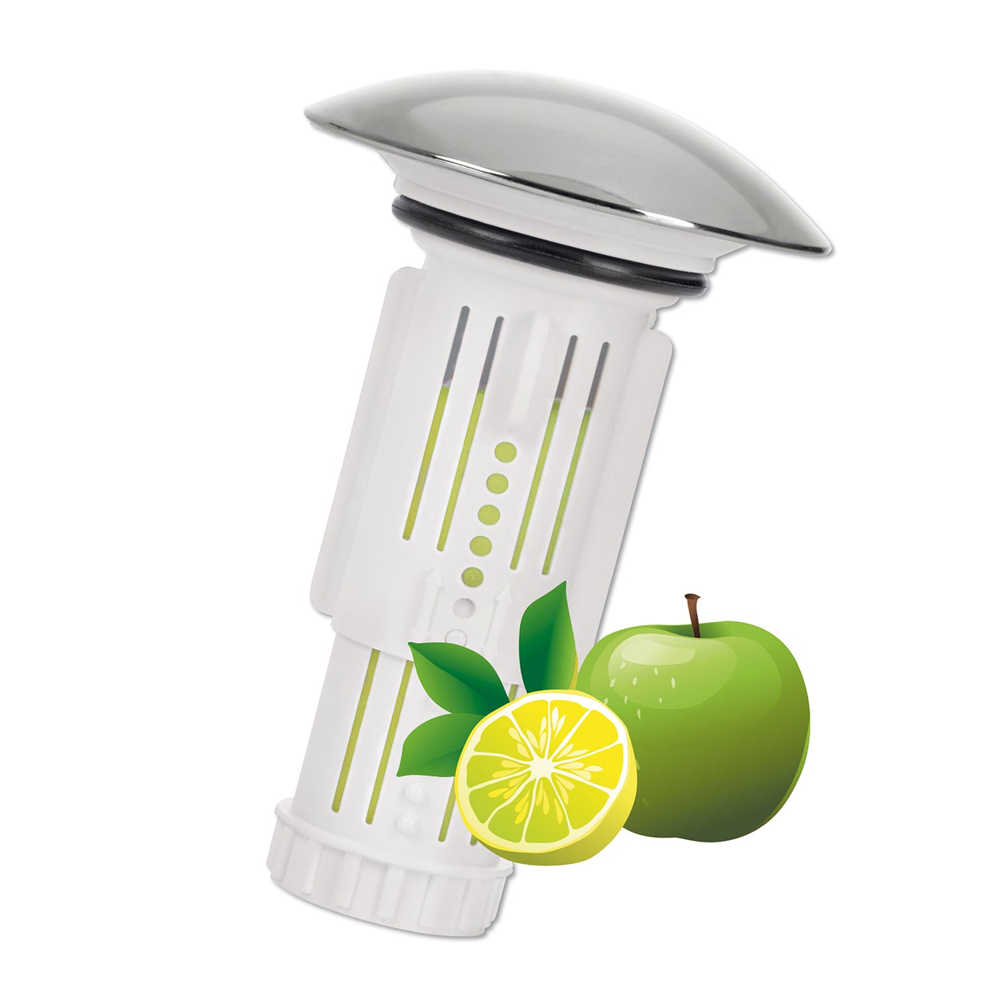 Abfluss-Fee Waschbecken - 4x Verschlussstopfen & 9x Duftstein Zitrone/Apfel für sauberen Abfluss ohne Verstopfung und Geruchsbildung.