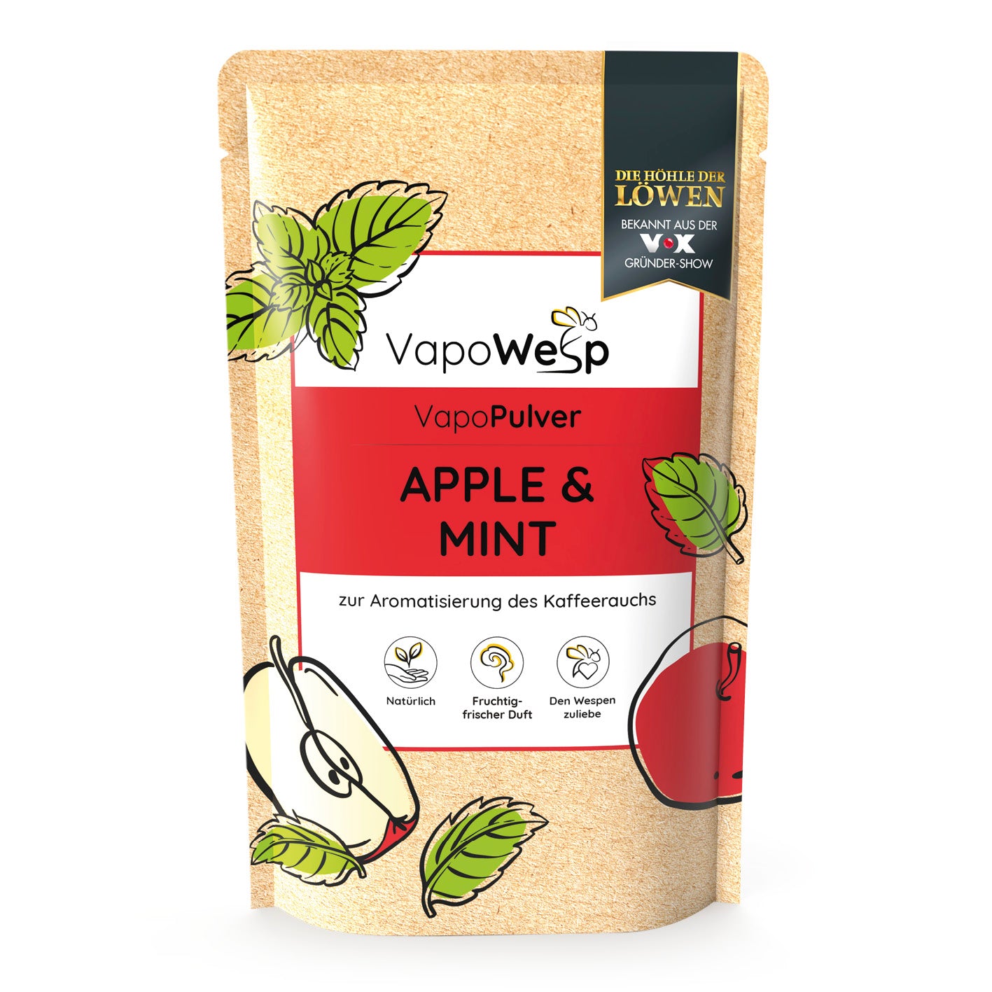 Räucherbox inkl. Orange & Rosemary, Lemon & Basil, Hay Flowers & Thyme, Apple & Mint VapoPulver zur Wespenabwehr.