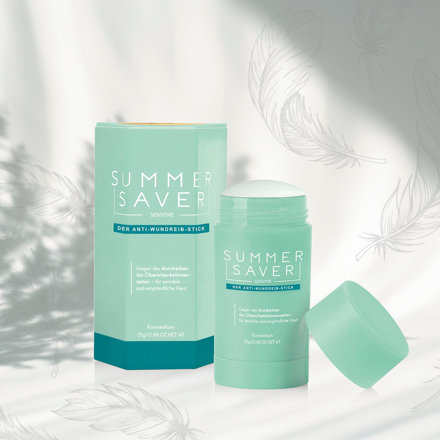 Anti-Wundreib-Stick sensitive - 2er-Set mit Panthenol, Aloe Vera und Vitamin E für empfindliche Haut.