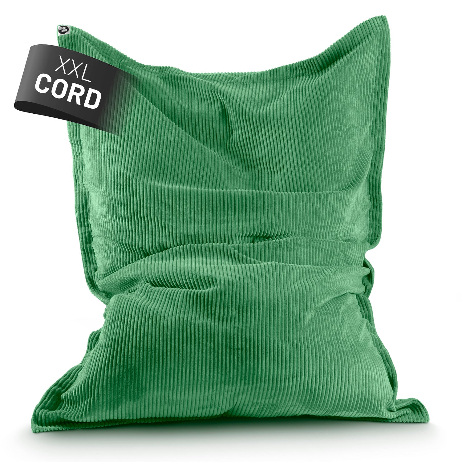 Sitzsack Classic XXL aus der LUMALAND Cord-Reihe 380 L dunkelgrün mit kuscheligem Cordbezug und robusten Nähten in 140 x 180 cm.