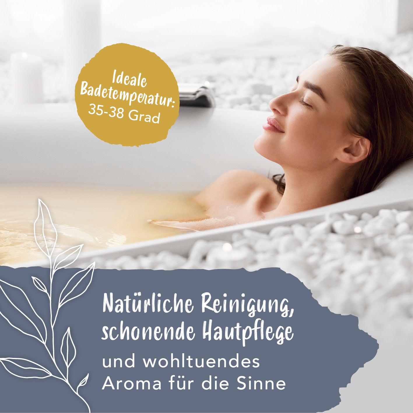 Basisches Kräuterbad mit ätherischen Ölen - 12er-Set für natürliche Reinigung, schonende Hautpflege und entspannendes Aroma bei 35-38 Grad Badetemperatur.
