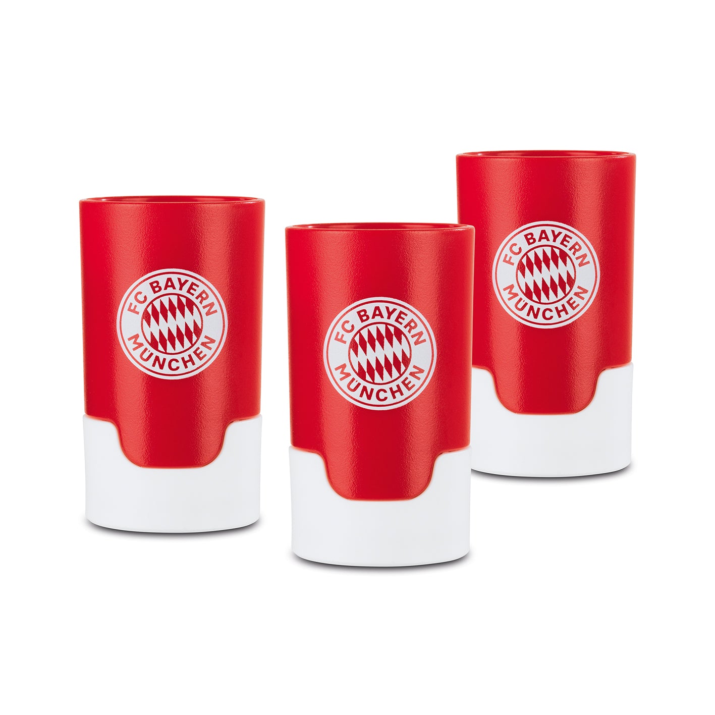Bier-Aufbereiter im FC Bayern München - 3er-Set, roter Flaschenaufsatz schützt vor Insekten und erhält frischen Biergeschmack.