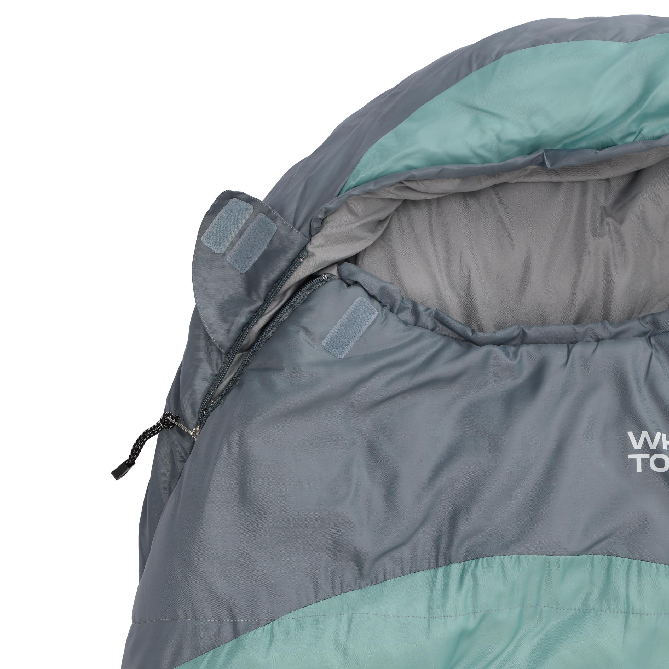 Camping Schlafsack Classic - Mumienschlafsack mit Tasche, wasserabweisend, atmungsaktiv, 230 x 80 x 55 cm, hellblau, ideal für Outdoor.